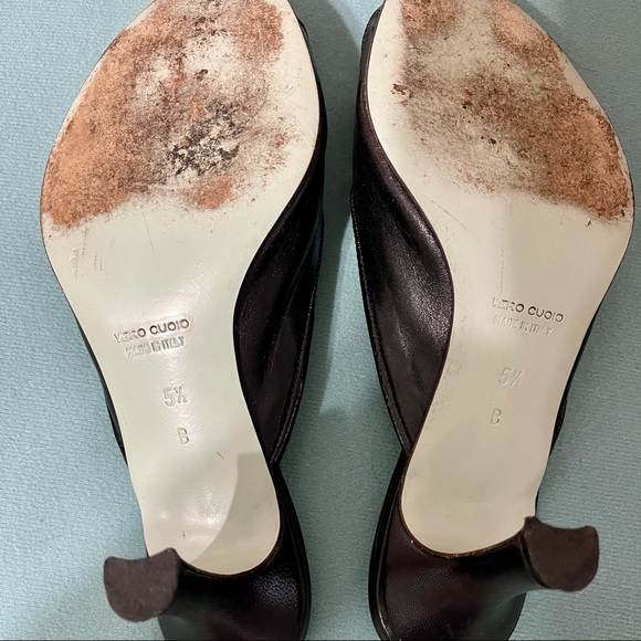 Vintage Cynthia Rowley Peep Toe Slides - Picture 5 of 8